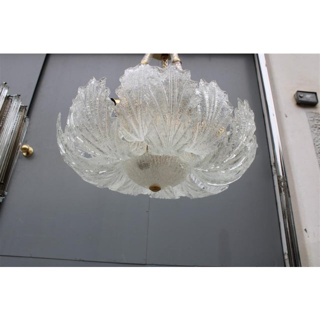 Italian Flower Ceiling Light in Murano Glass & Metal, 1970s For Sale - Image 15 of 18