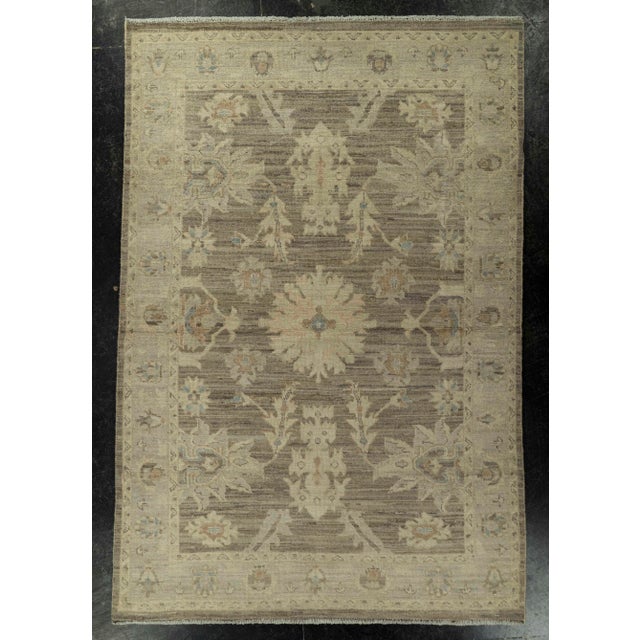 Brown Oushak Rug 3'11" x 5'11" #21328 For Sale - Image 8 of 8