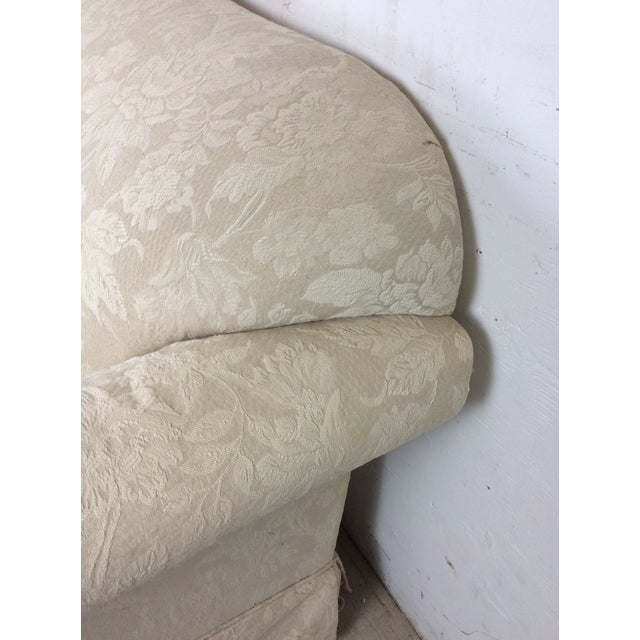 Vintage White Floral Loveseat With Throw Pillows For Sale - Image 11 of 18