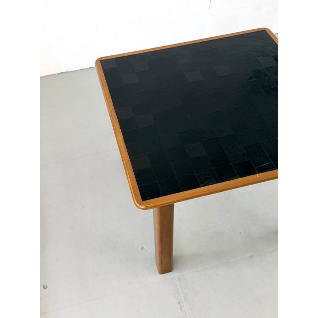 Mid-Century Modern Franco Vattolo Patchwork Leather Dining Table for Ibisco For Sale - Image 3 of 4