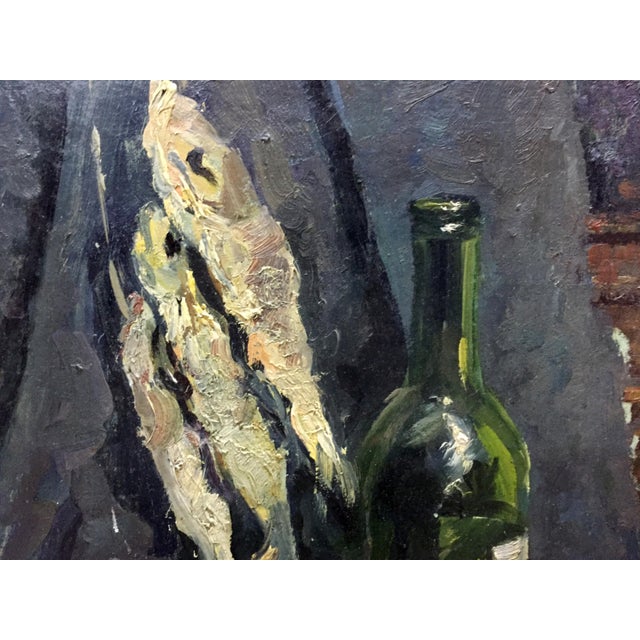 1980s Oil Painting Still Life With Bagels Khorov Alexander For Sale - Image 6 of 11