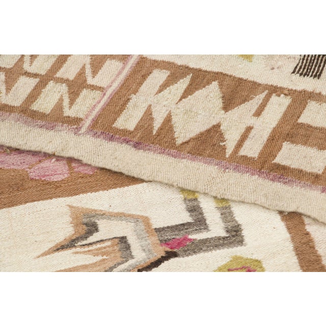 Vintage Scandinavian Wool Kilim With Pictorials by Rug & Kilim, 1950-1959 For Sale In New York - Image 6 of 8