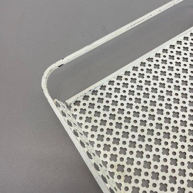 Modernist French Metal Rigituelle Tray attributed to Mathieu Matégot, 1950s For Sale - Image 9 of 18