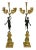 Pair French Empire Figural Bronze Candelabra Signed Chibout For Sale