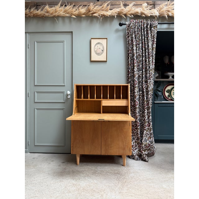 Mid-Century Modern Oak Secretaire, 1960s For Sale - Image 15 of 18