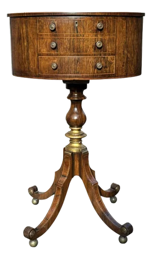 Regency Rosewood and Inlaid Worktable, 1810s