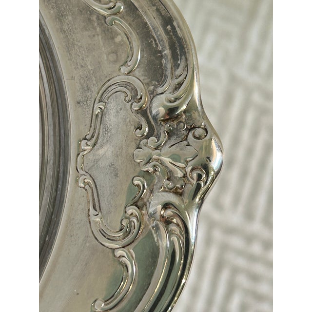 Metal Vintage Gorham “Chantilly” Silver Plate Pedestal Candy Dish or Compote For Sale - Image 7 of 8
