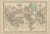 Antique Map of the World by Johnson, 1872 For Sale