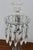 Vintage Art Nouveau Style Pair of Crystal Candlesticks W/Hanging Prisms For Sale - Image 4 of 12