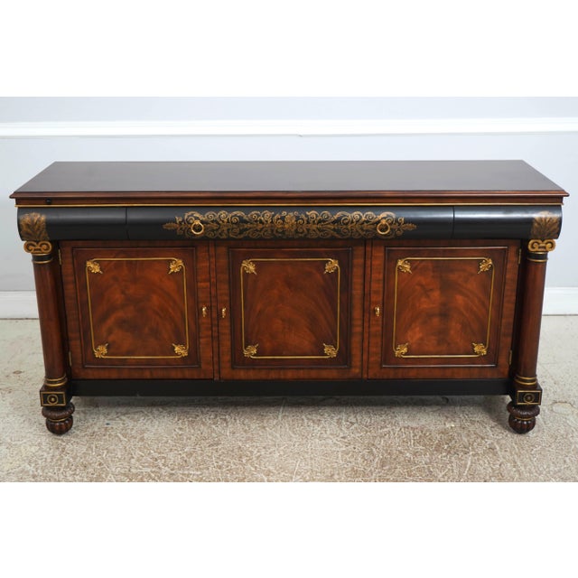 Age: Approx. 10 Years Old Details: American Empire Style Hand Painted Details Adjustable Shelves Bun Feet High Quality...