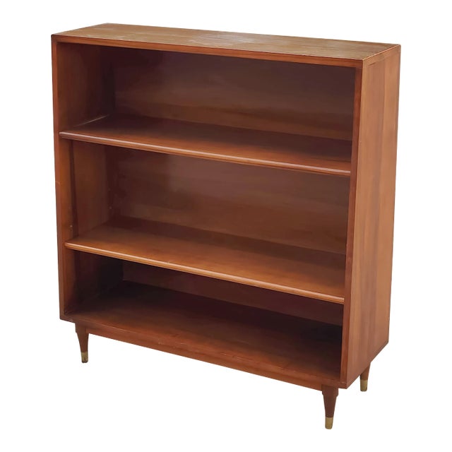 Mid 20th Century Mid Century Hardwood Bookcase With Two Shelve For Sale