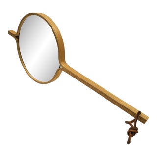 Handheld White Oak Mirror by Jørgen Gammelgaard For Sale