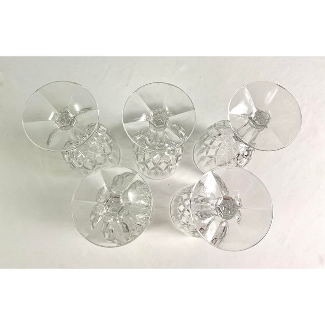 Gorham “Regalta” Crystal Wine Glasses/Goblets- Set of 5 For Sale - Image 6 of 6