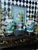 1950s Hand-Painted Japanese Porcelain Tabletop Lamps Pair Court Ladies, Large 32"h For Sale - Image 11 of 18
