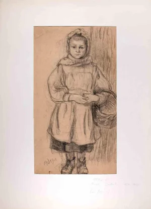 Marcellin Desboutin, Portrait of Child, Original Drawing, 1901