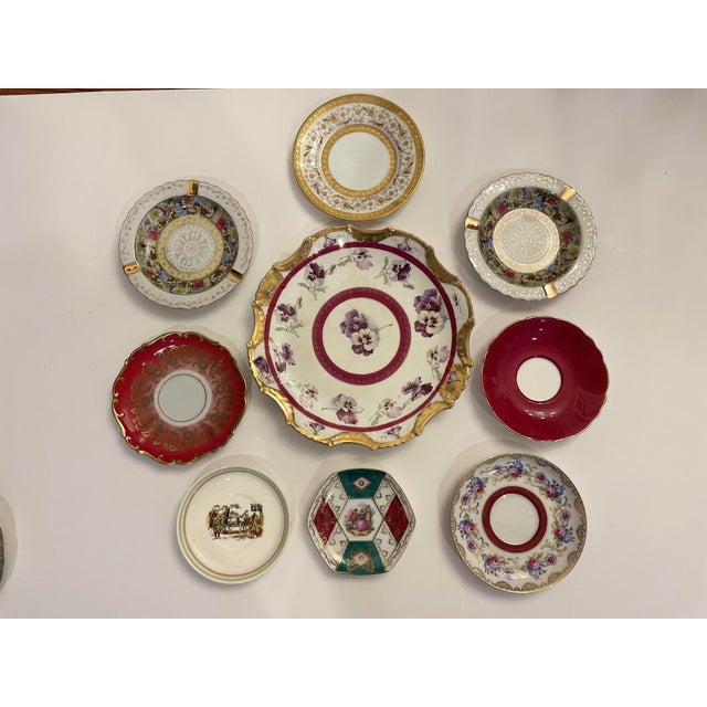 Vintage Green and Red Mixed Decorative Plates Set of 9 Chairish