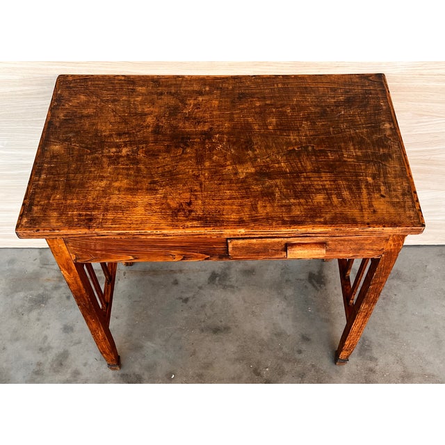 Early 19th Century Folk Art Side Table or Desk, Scandinavia For Sale - Image 10 of 11