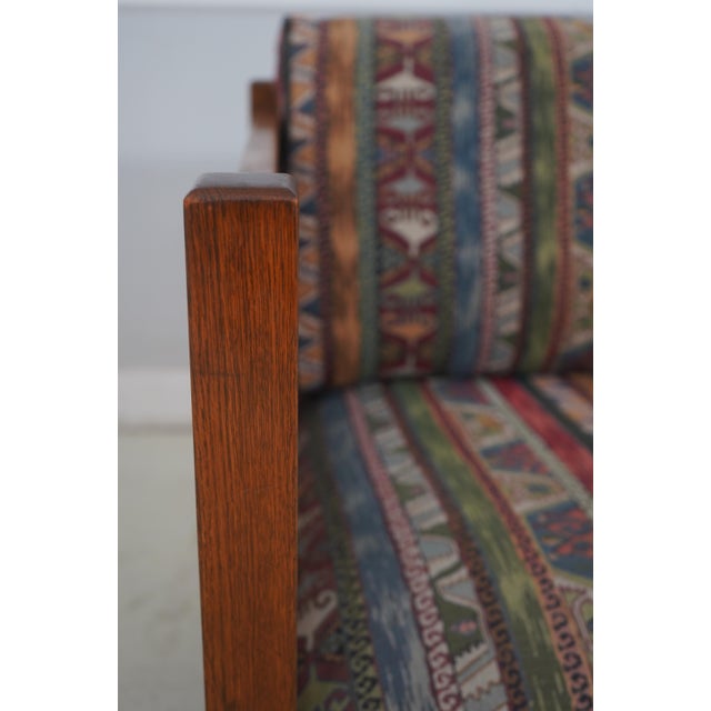 Stickley Mission Oak Upholstered Sofa Settee For Sale - Image 10 of 18