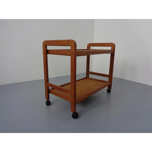 Danish Teak Bar Cart with Removable Tray, 1960s For Sale - Image 6 of 18