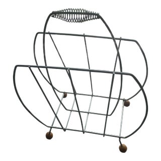 1960s Art Deco Style Magazine Rack For Sale