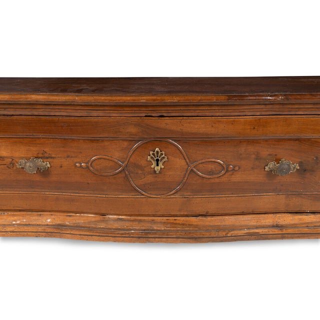 Antique French Provincial Walnut Bench With Drawer. For Sale - Image 9 of 11