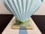 Sky Blue Ceramic Shell Lamp & Shade, C1970 For Sale - Image 14 of 18