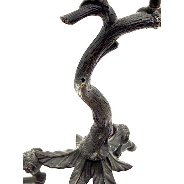 19th Century Pompeiian Bronze Neoclassical Grand Tour Souvenir Oil Lamp Heron For Sale - Image 16 of 17