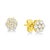 Haus of Brilliance 14K Yellow Gold 1/2 Cttw Brilliant Round Cut Diamond Floral Cluster Stud Earrings with Pushbacks (J-K Color, VS2-SI1 Clarity) For Sale - Image 4 of 6