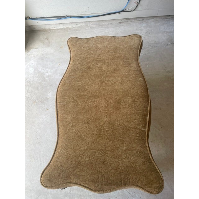 Antique Serpentine Fireside Bench For Sale - Image 4 of 6