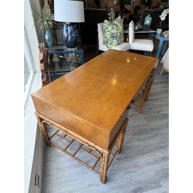 Wood Vintage Circa East Desk by Henredon For Sale - Image 7 of 12