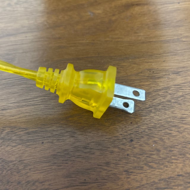 1990s Blue and White Hydrangea Print Batik Looking Lamp For Sale - Image 4 of 4