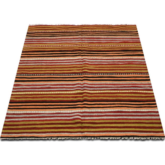1950s 1950s Turkish Kilim For Sale - Image 5 of 6
