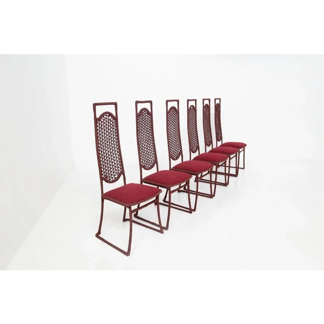 Red Rope Chairs by Marzio Cecchi for Hotel Garda Lake, 1970s, Set of 6 For Sale - Image 11 of 11