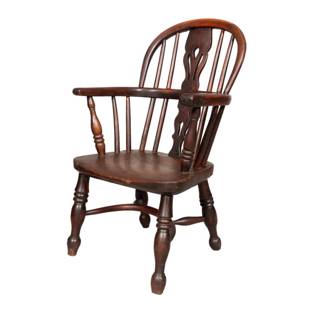 Wood Late Regency Childs Yew and Elm Windsor Armchair For Sale - Image 7 of 10