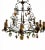 Vintage Wrought Iron Chandelier Decorated with Pendants of Various Shapes and Sizes and a Floral Theme For Sale - Image 9 of 9