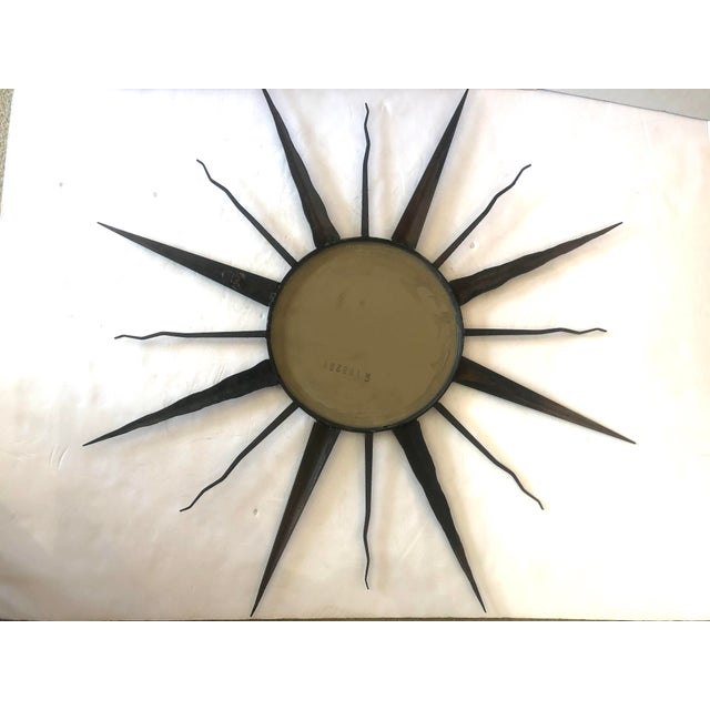 C 1960 French Chaty Vallauris Rare Black Sunburst Mirror Chairish