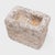 Hand-carved from a solid block of limestone, this rustic stone vessel is an antique Chinese incense burner from the 19th...
