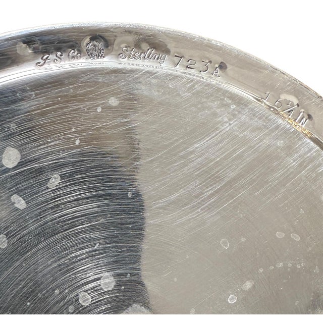 Art Deco Huge 17” Antique International Sterling Silver Trumpet Vase For Sale - Image 3 of 6