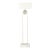 Mid-Century Brass Arch Floor Lamp W/ Textured Glass Medallion & White Marble For Sale