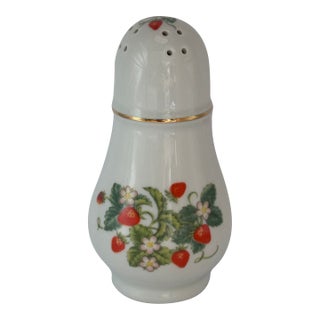 Made in Brazil Gold Gilt Strawberry Motif Sugar Shaker For Sale