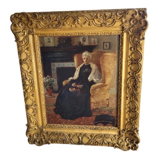 Antique Oil Painting by William Wallace Gilchrist Jr. 1905 For Sale