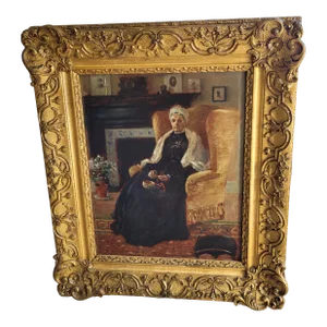 Antique Oil Painting by William Wallace Gilchrist Jr. 1905