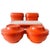 Vintage Orange Rust-Brown Food Storage Containers from Tupperware, 1970s, Set of 6 For Sale - Image 3 of 11
