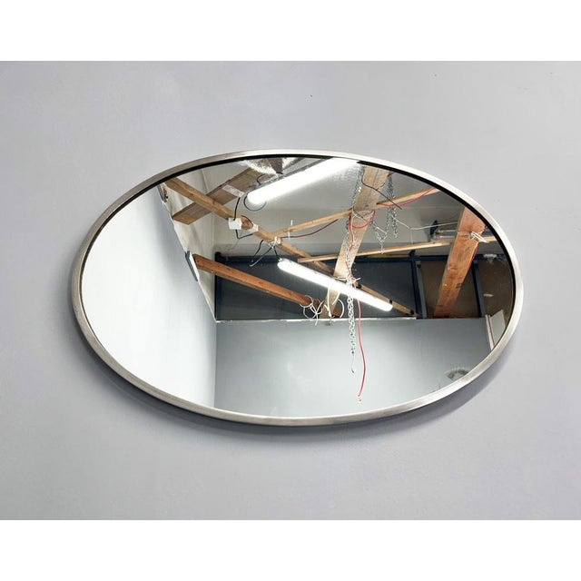 Chrome Wall Mirror, Czechoslovakia, 1950s For Sale - Image 3 of 10