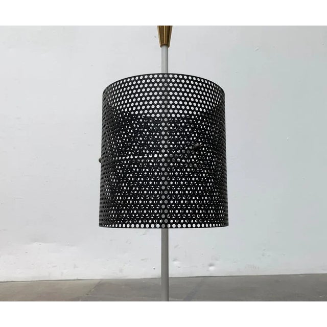 Mid-Century Minimalist Perforated Steel Umbrella Stand, 1960s For Sale - Image 4 of 18