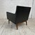 Mid-Century Modern Mid Century Modern Black Vinyl Lounge Chair With Walnut Base Milo Baughman Style For Sale - Image 3 of 12