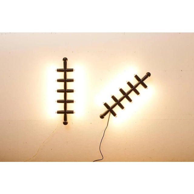 Metal Metal Brown Painted Wall Lamp For Sale - Image 7 of 12