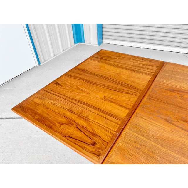 Orange 1960s Danish Modern Teak Extendable Dining Table For Sale - Image 8 of 12