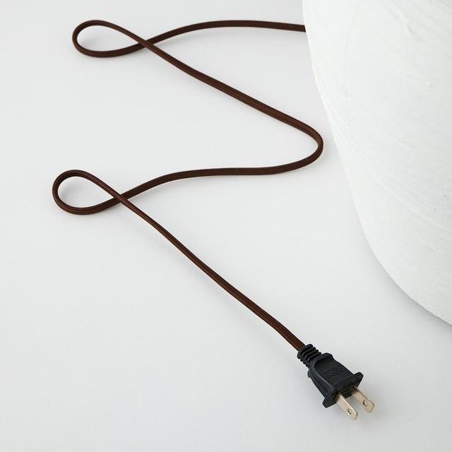 Textile Vintage Ceramic Lamp With Custom Sisal Shade For Sale - Image 7 of 8