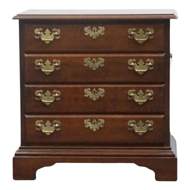 American Drew Solid Cherry Traditional Style 24" Chairside Chest / Accent End Table For Sale